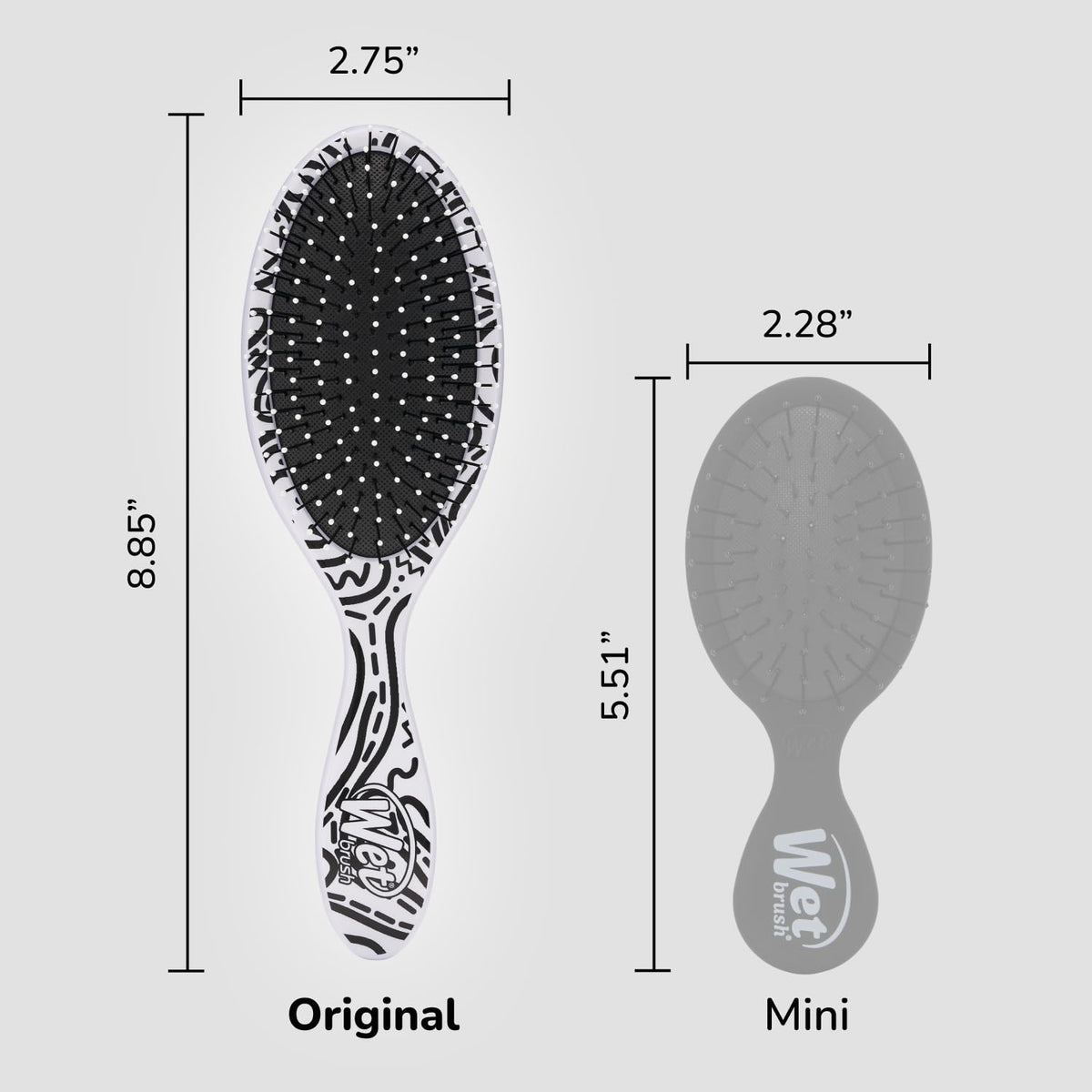 Wet Brush Original Detangler Hair Brush held in hand, showing flexible bristles