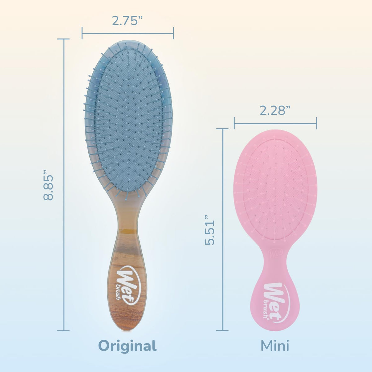 Wet Brush Original Detangler Hair Brush in Blue, lifestyle scene