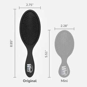Wet Brush Original Detangler Hair Brush in hand demonstrating use