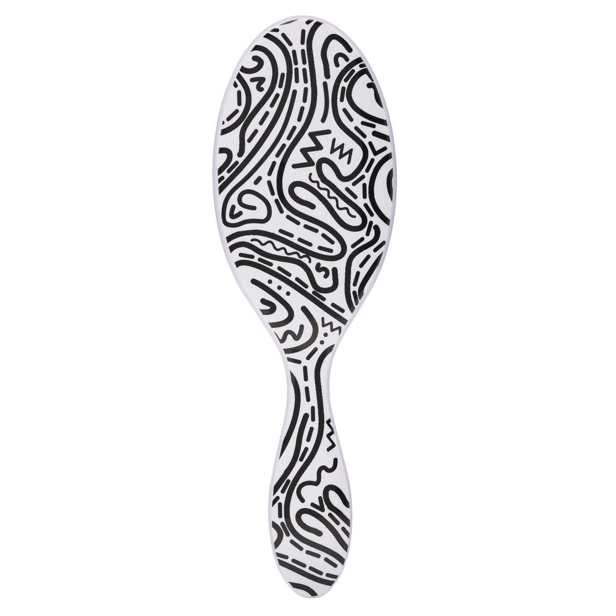 Wet Brush Original Detangler Hair Brush in Hipster Doodle design, front view