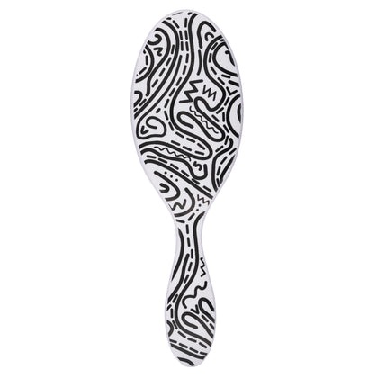 Wet Brush Original Detangler Hair Brush in Hipster Doodle design, front view