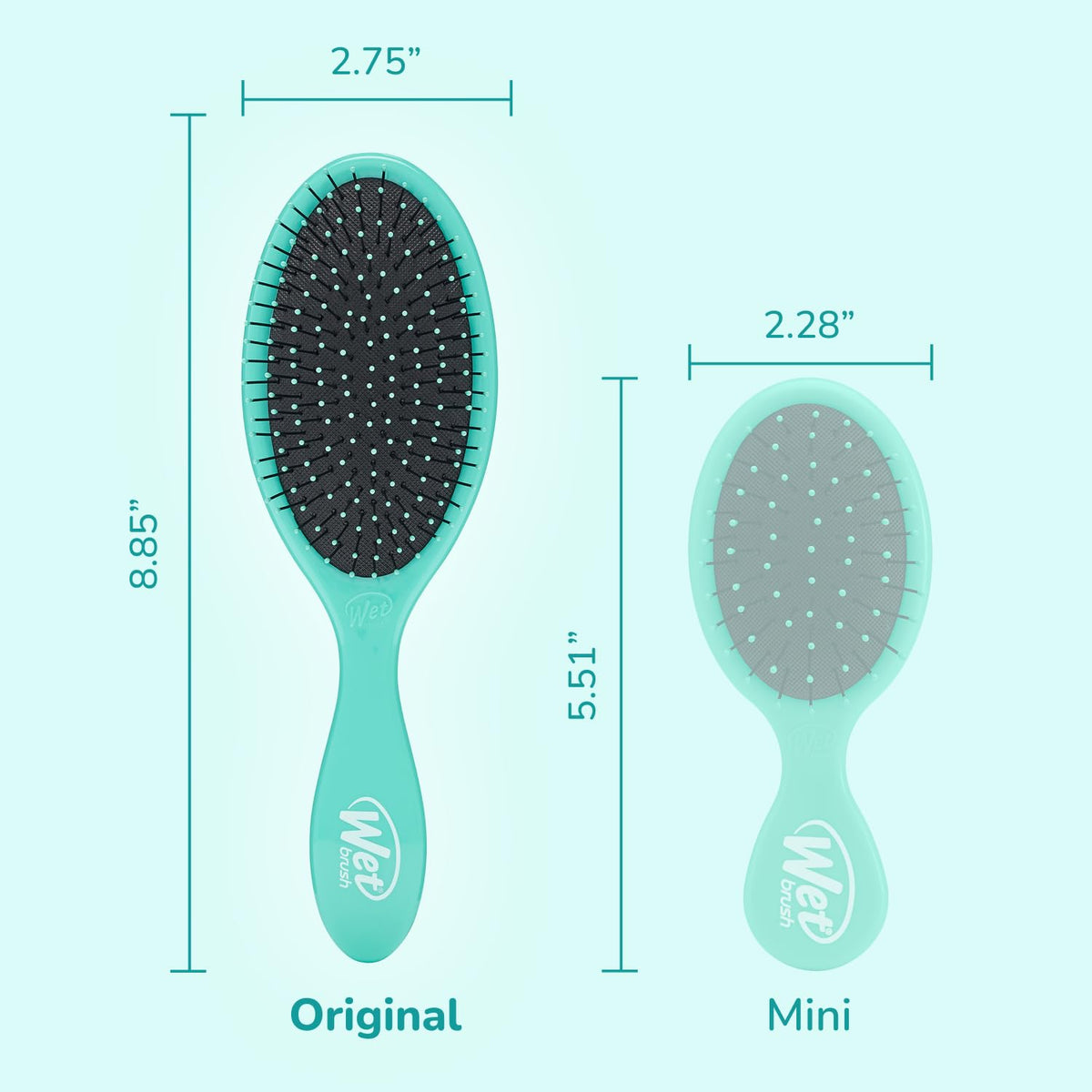Wet Brush Original Detangler Hair Brush lifestyle scene with model brushing hair