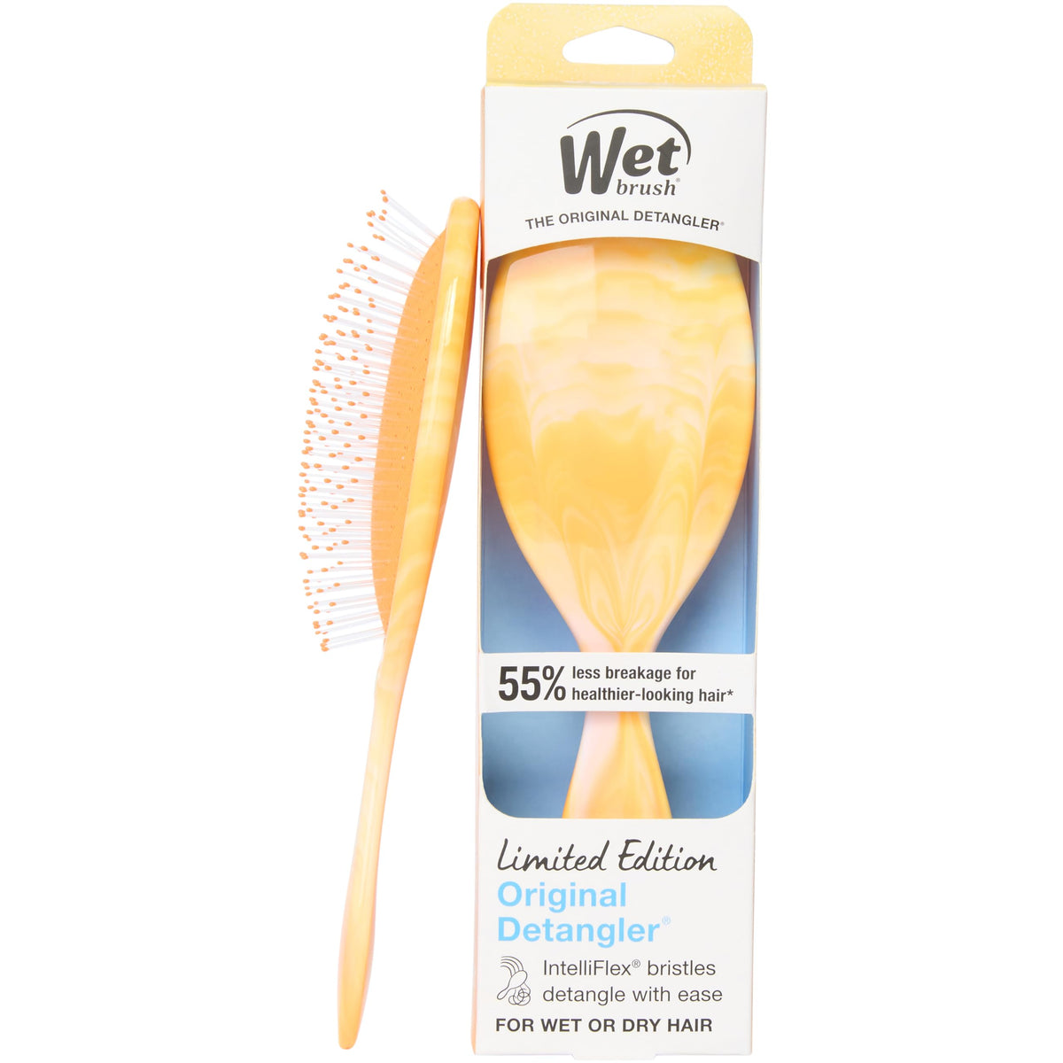 Wet Brush Original Detangler Hair Brush Limited Edition Creamsicle front view