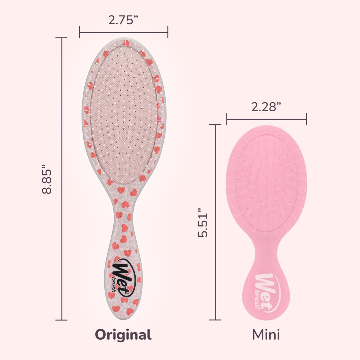 Wet Brush Original Detangler Hair Brush Mickey & Minnie close-up of bristles
