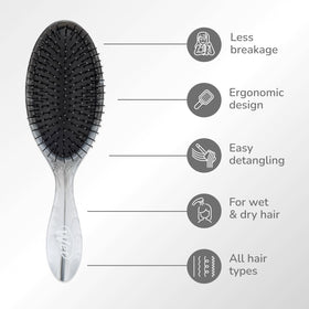 Wet Brush Original Detangler Hair Brush placed on a white background