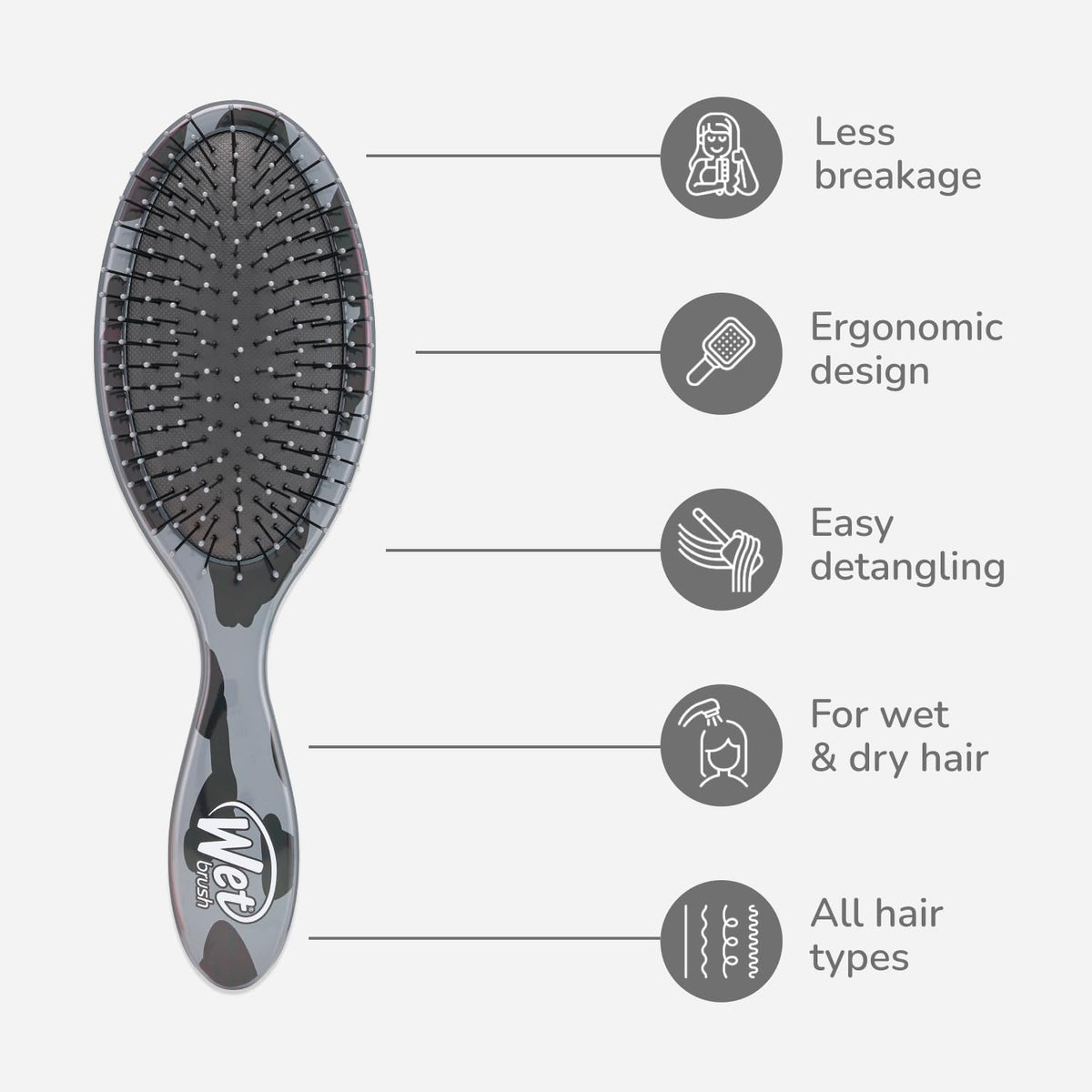 Wet Brush Original Detangler Hair Brush side view