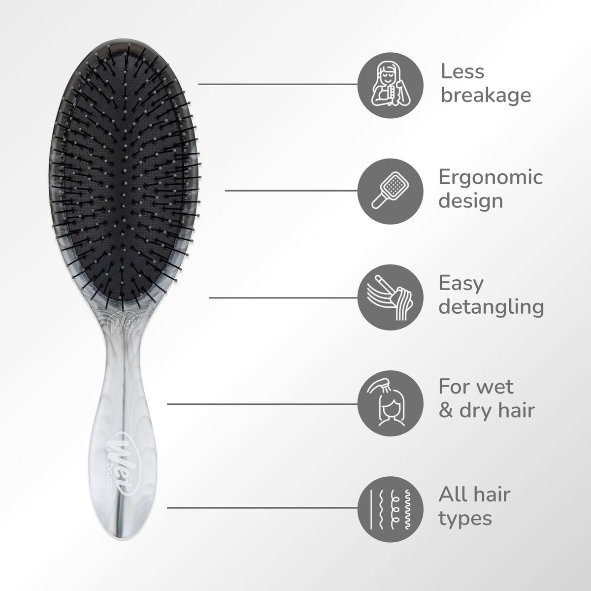 Wet Brush Original Detangler Hair Brush side view