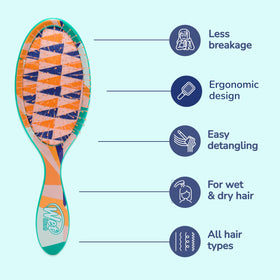 Wet Brush Original Detangler Hair Brush side view with ergonomic handle