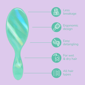 Wet Brush Original Detangler Hair Brush side view with ergonomic handle