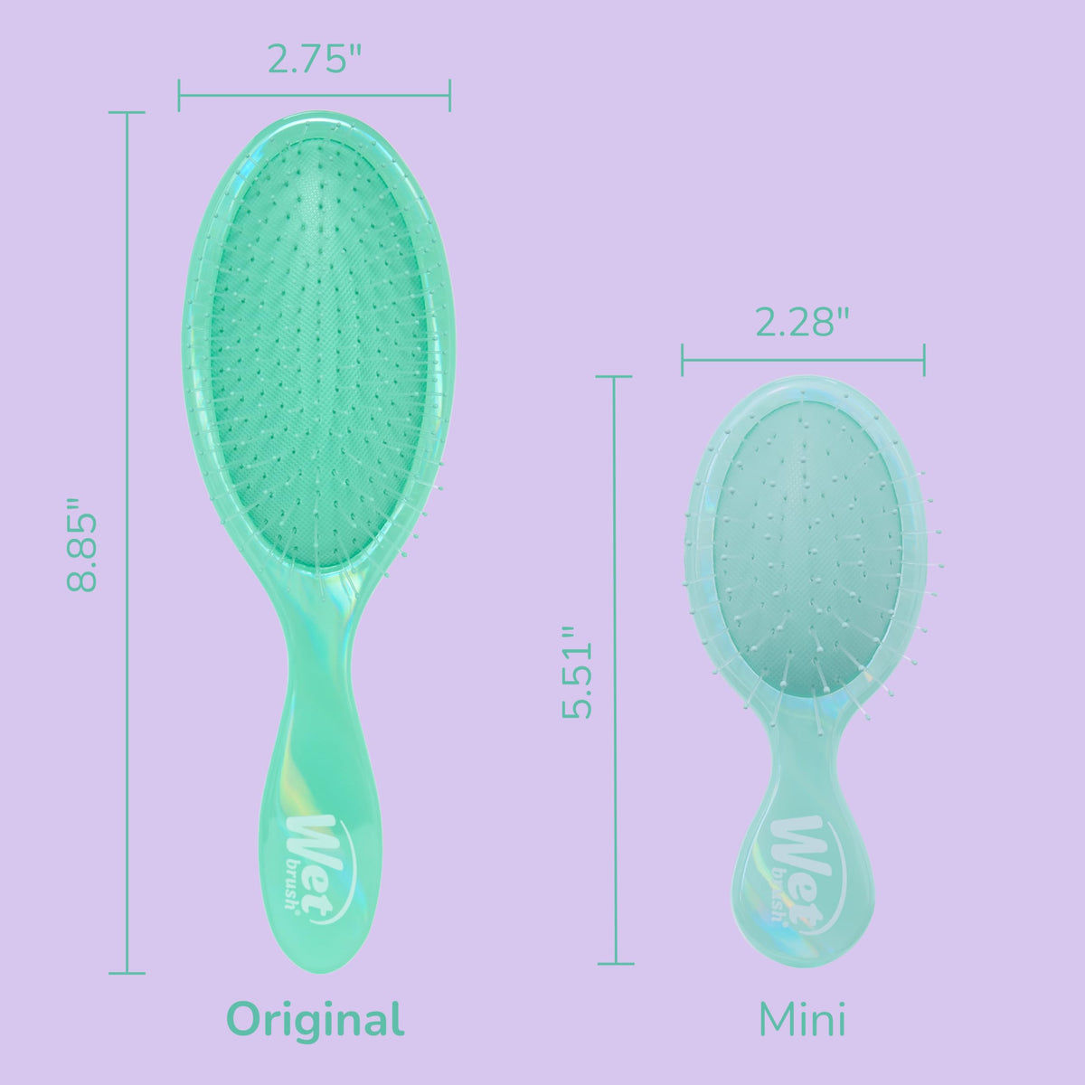 Wet Brush Original Detangler in a lifestyle setting on a vanity
