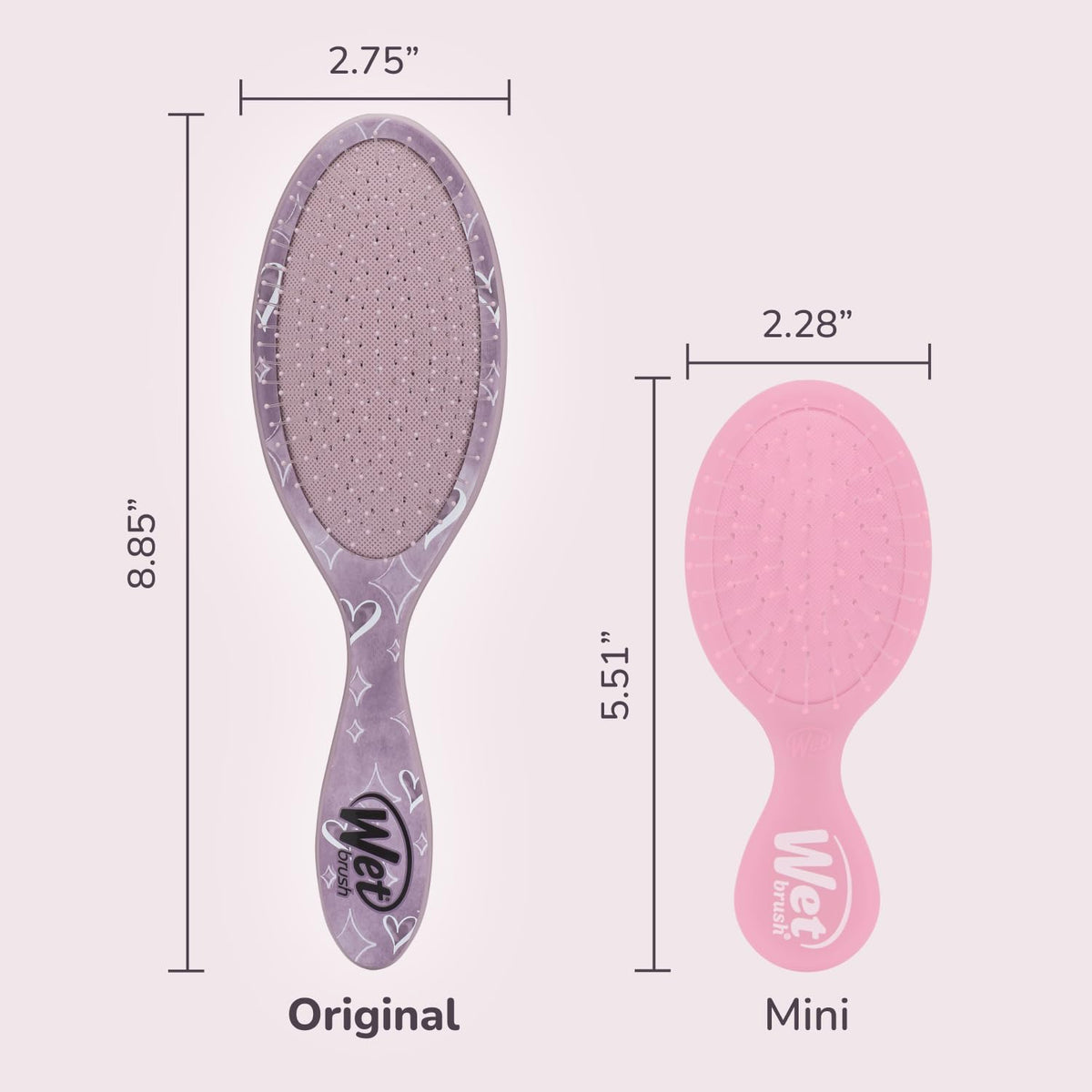 Wet Brush Original Detangler in use on wet hair