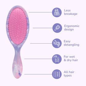 Wet Brush Original Detangler Pink Matte Marble side view
