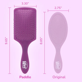 Wet Brush Paddle Detangler demonstrating tangle-free brushing