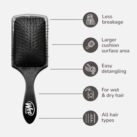 Wet Brush Paddle Detangler Hair Brush black back view
