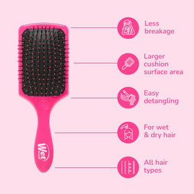 Wet Brush Paddle Detangler with AquaVent design for drainage