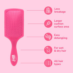 Wet Brush Paddle Detangler with AquaVent design for easy cleaning