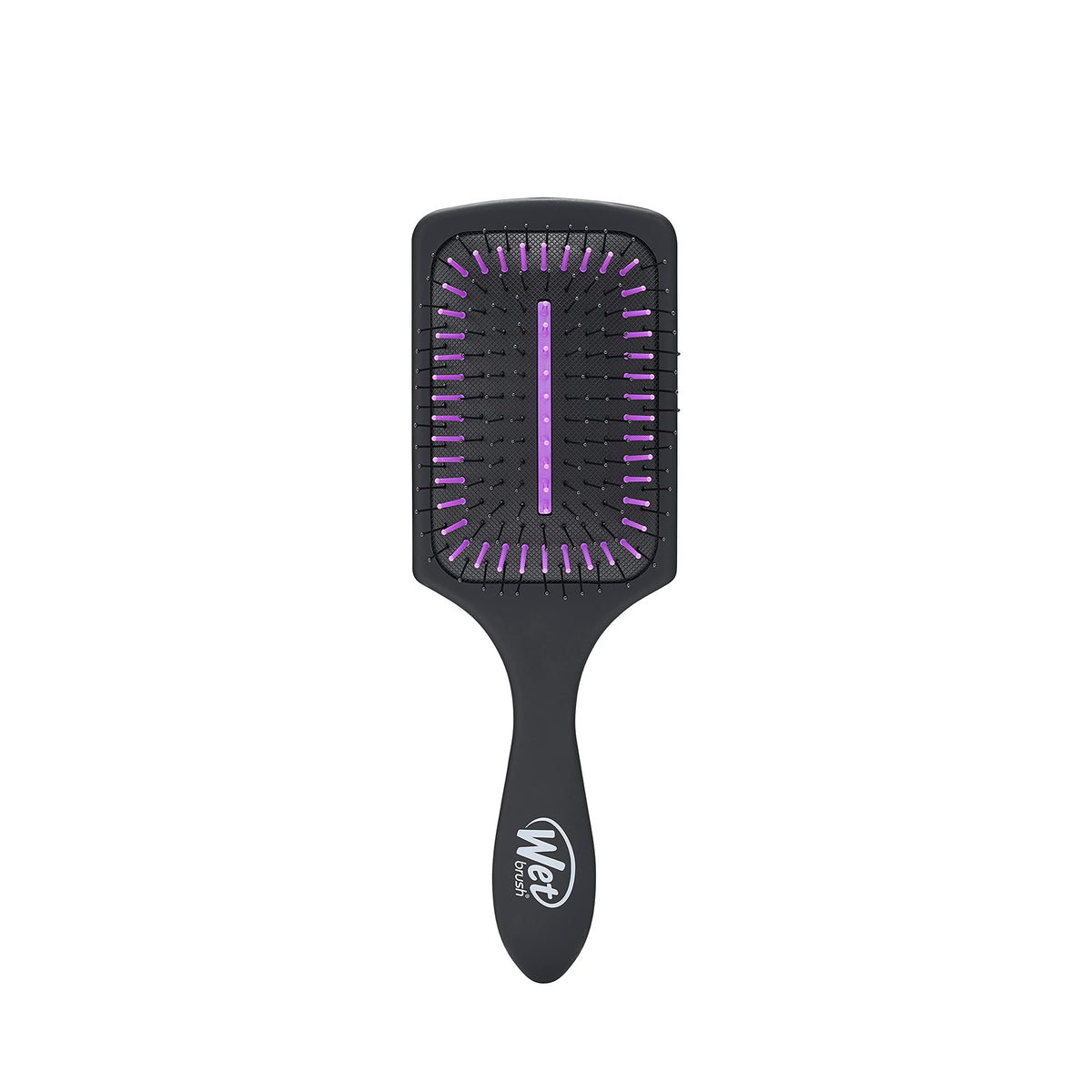 Wet Brush Refresh and Extend Paddle Detangler front view in black