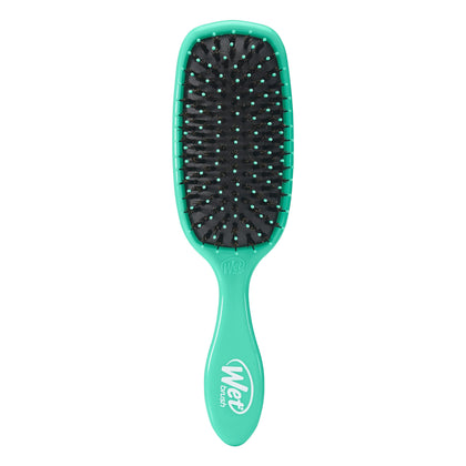 Wet Brush Shine support Aqua front view with natural boar bristles