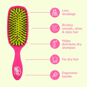Wet Brush Shine support Hair Brush back view
