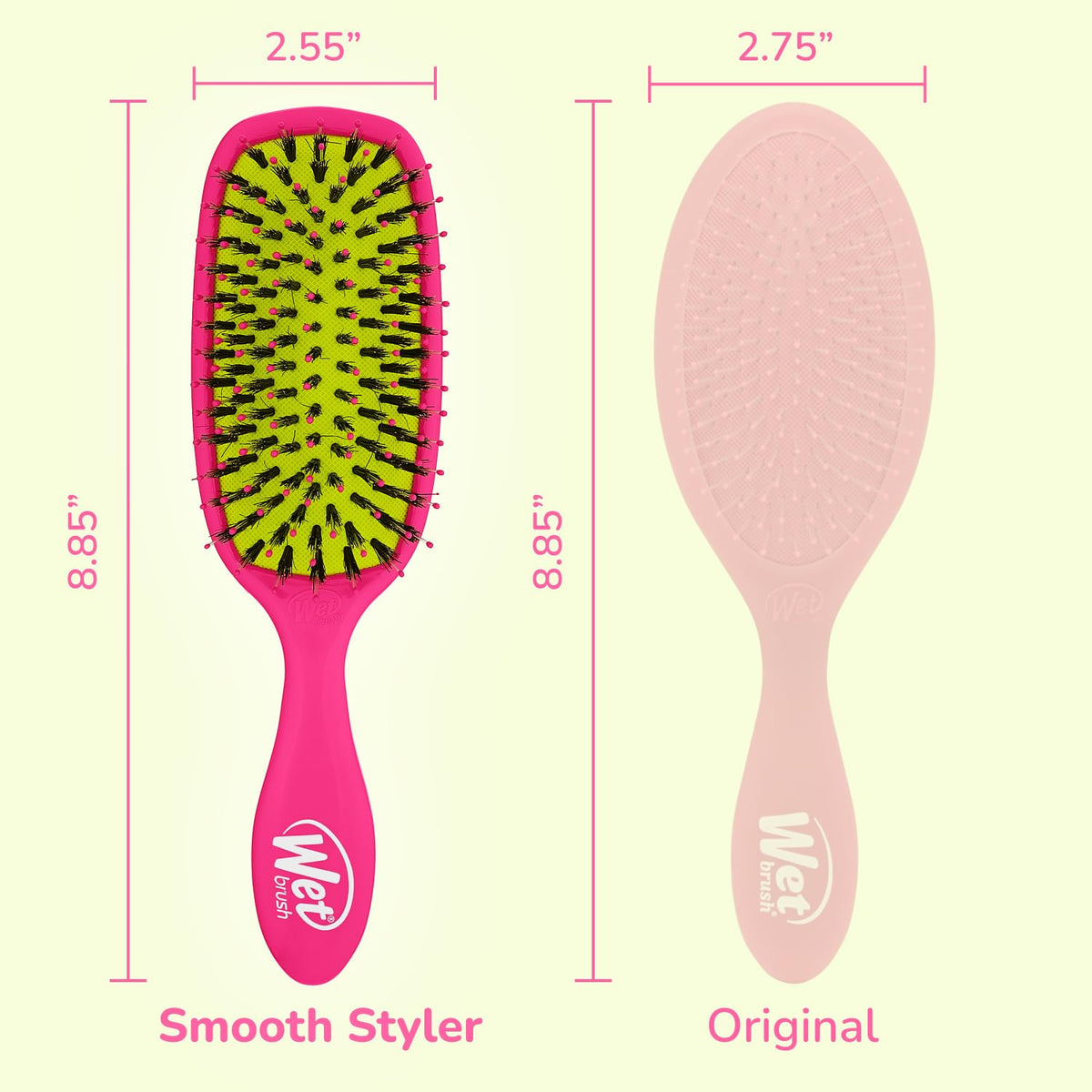 Wet Brush Shine support Hair Brush side view