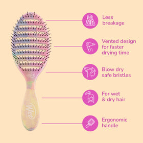 Wet Brush Speed Dry Hair Brush back view highlighting ergonomic handle