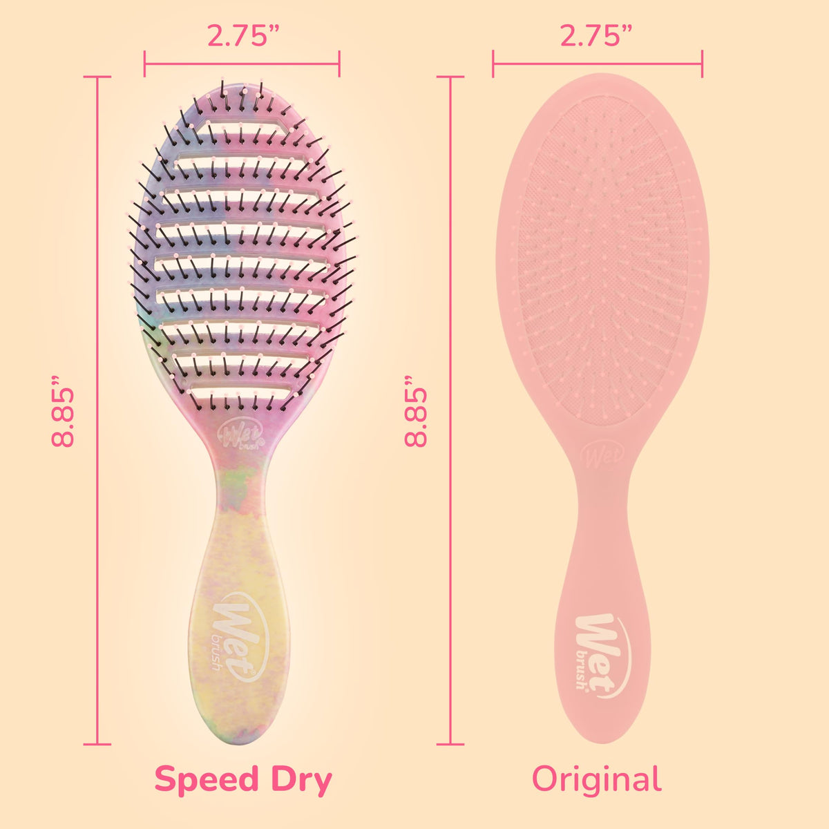 Wet Brush Speed Dry Hair Brush close-up of HeatFlex bristles