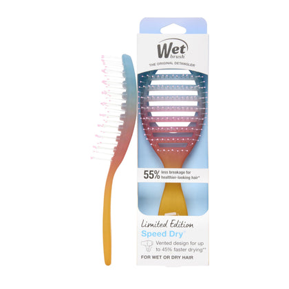 Wet Brush Speed Dry Hair Brush front view in Electric Sky Pink