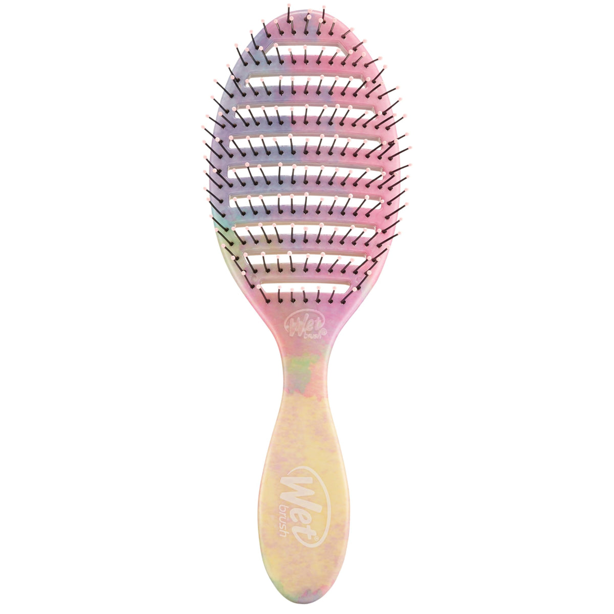 Wet Brush Speed Dry Hair Brush front view with stripes design