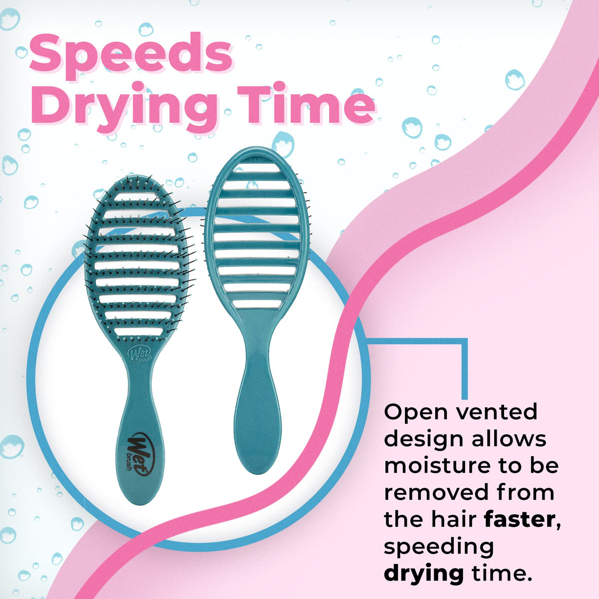 Wet Brush Speed Dry Hair Brush Ocean ergonomic handle