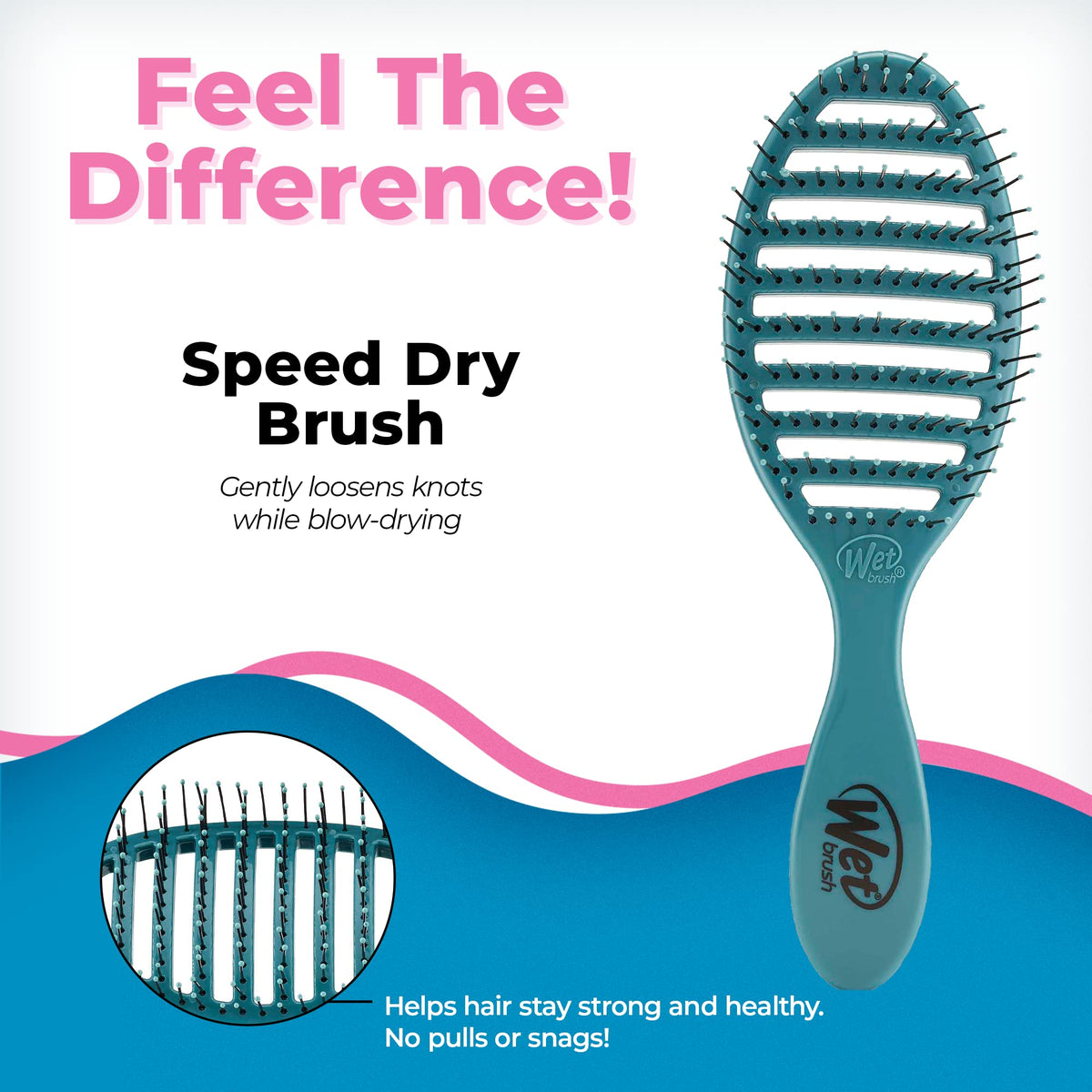 Wet Brush Speed Dry Hair Brush Ocean side view