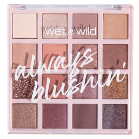 wet n wild Always Blushin' Palette front view with 16 shades