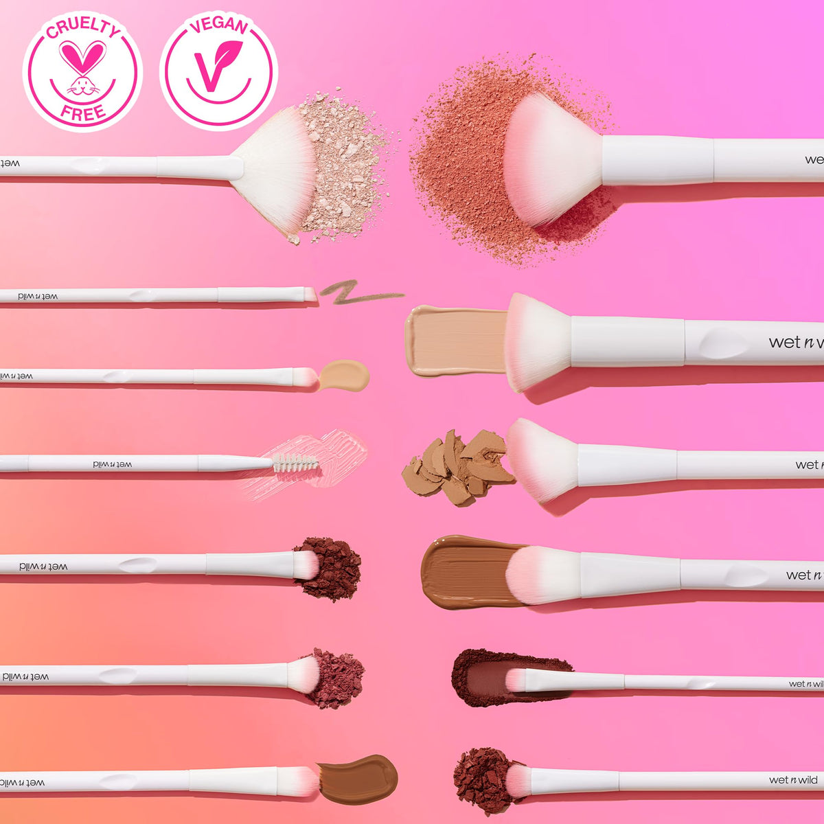wet n wild Angled Brush showing short angled bristles