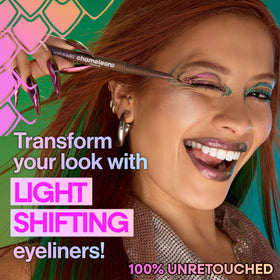 wet n wild Chameleon Chrome Eyeliner showing multichrome colour shift