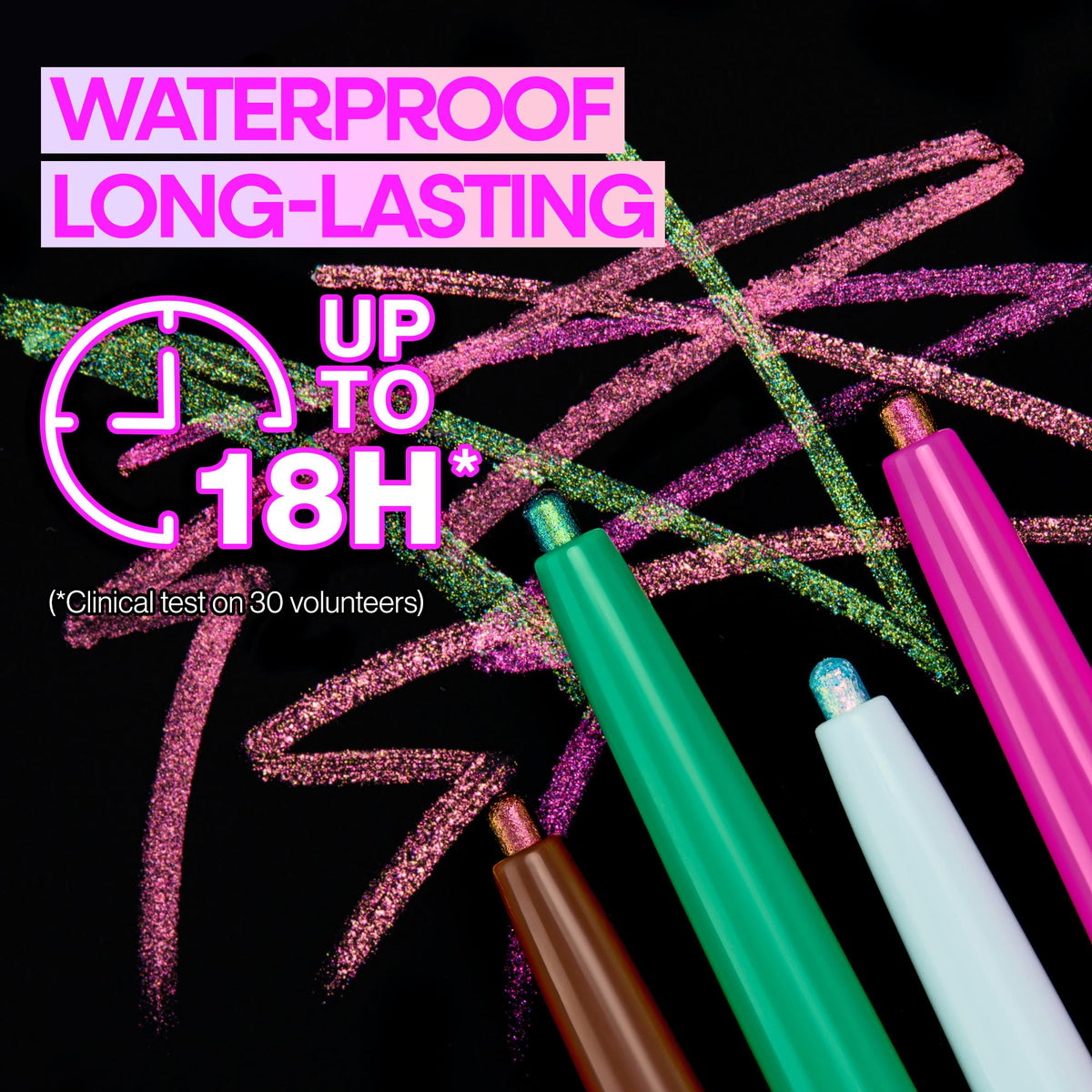 wet n wild Chameleon Chrome Eyeliner swatch on skin