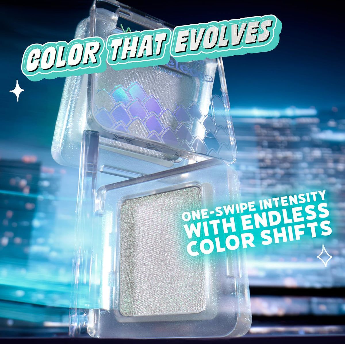 wet n wild Chameleon Chrome Eyeshadow Lunar Voltage swatch on skin