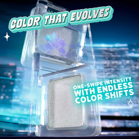 wet n wild Chameleon Chrome Eyeshadow Lunar Voltage swatch on skin