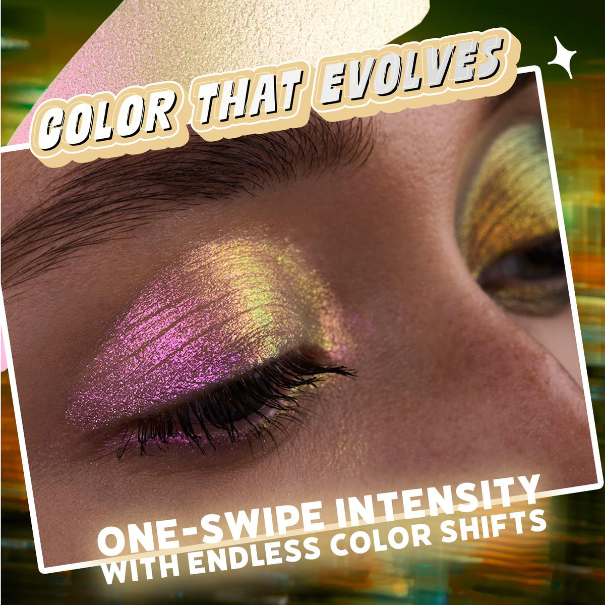 wet n wild Chameleon Chrome Eyeshadow Starlight Fever swatch on skin