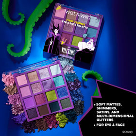wet n wild Disney Villains palette with vibrant shades and textures