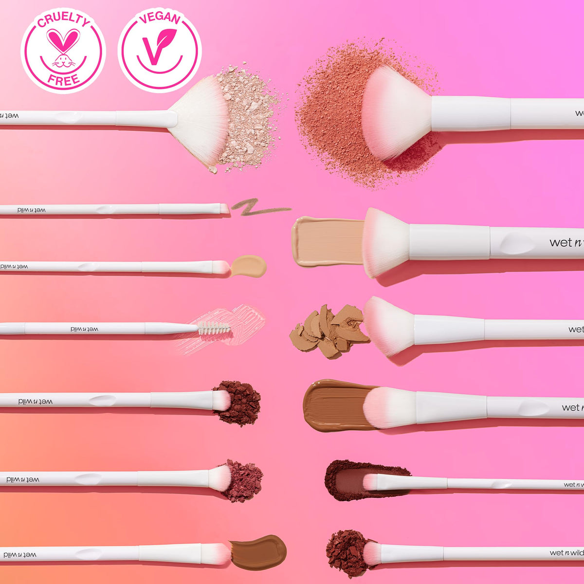 wet n wild Eyeshadow Brush showing rounded head and bristles