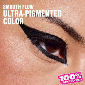 wet n wild Mega Last Breakup Proof Liquid Eyeliner in use on model