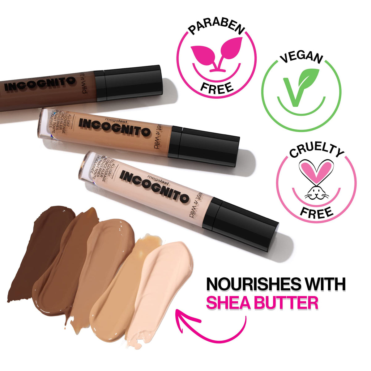 wet n wild Mega Last Incognito Concealer Deep Sand in makeup setup