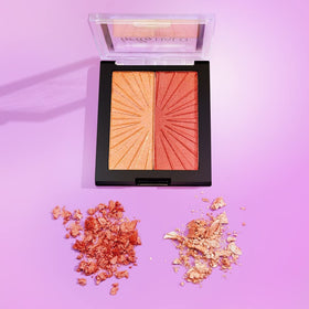wet n wild MegaGlo Blushlighter Duo displayed on vanity