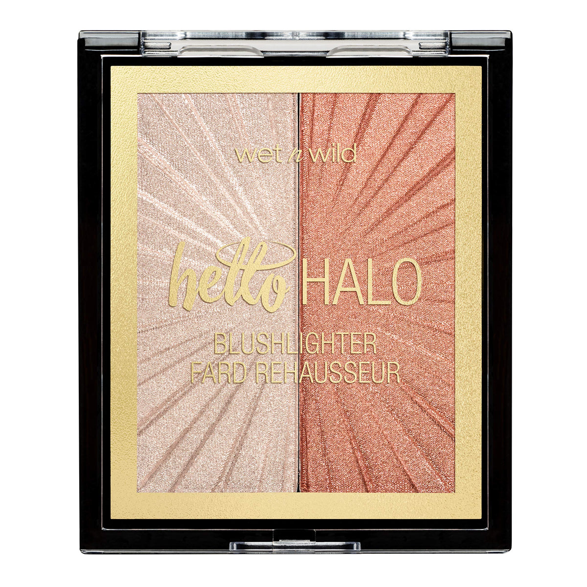 wet n wild MegaGlo Blushlighter Duo front view showing shimmery finish