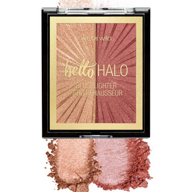 wet n wild MegaGlo Blushlighter Duo front view with shimmery finish