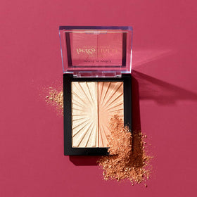 wet n wild MegaGlo Blushlighter Duo open showing blush and highlighter