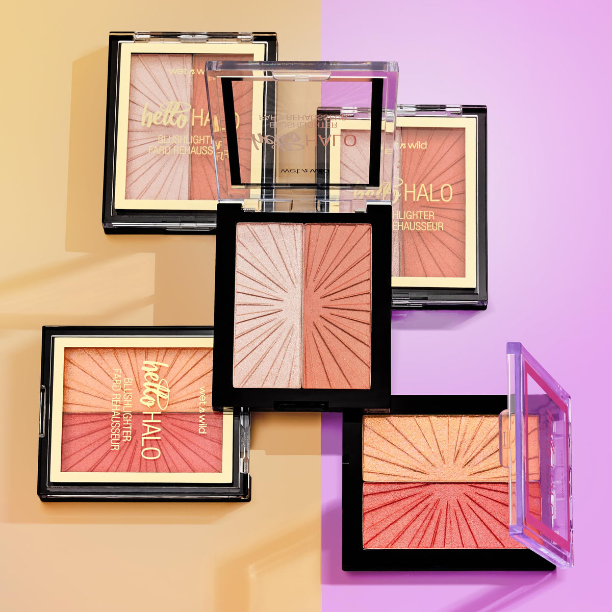 wet n wild MegaGlo Blushlighter Duo with applicator brush