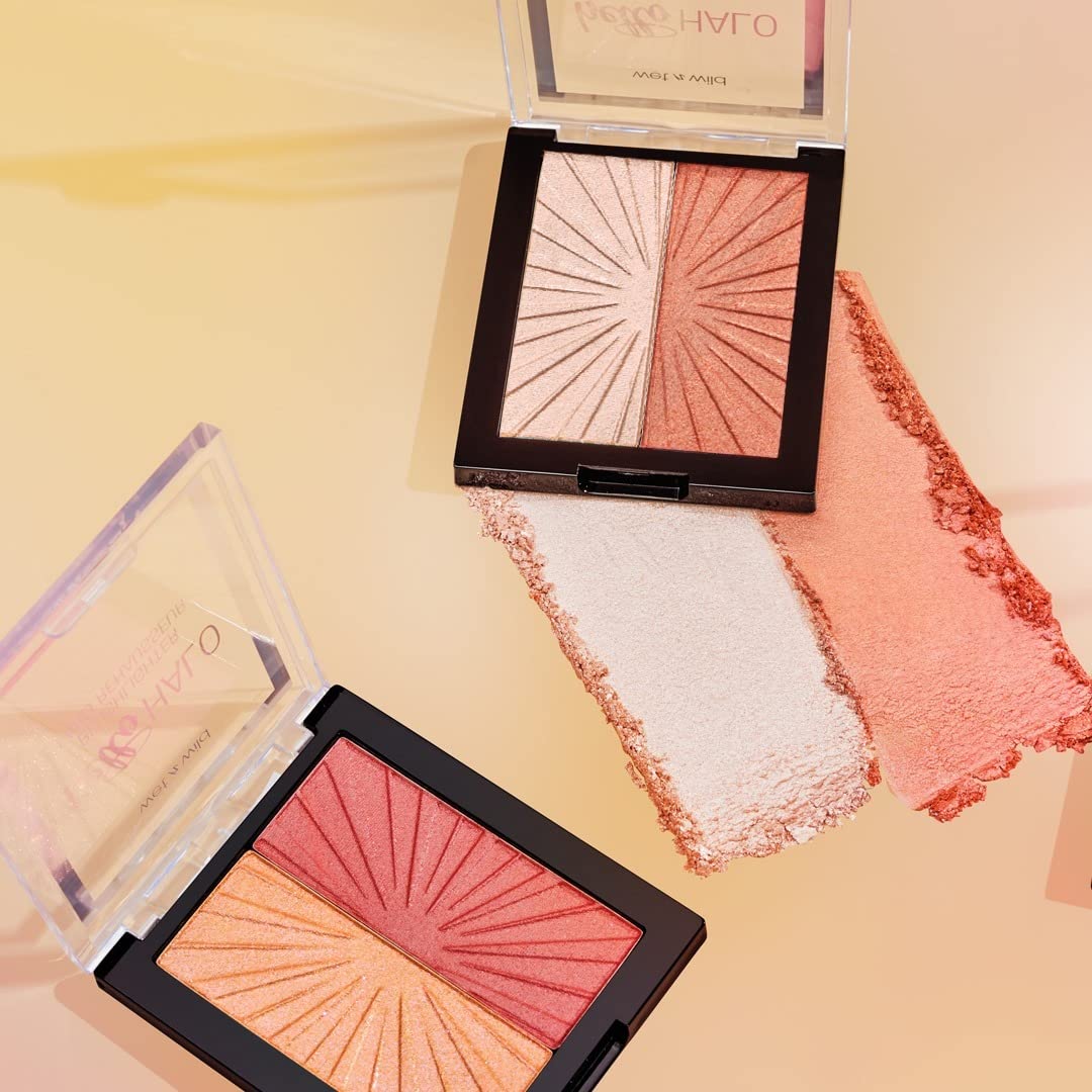 wet n wild MegaGlo Blushlighter Duo with makeup brushes
