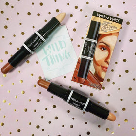 wet n wild MegaGlo Dual-Ended Contour Stick Light Medium with swatches