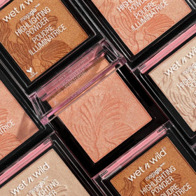 wet n wild MegaGlo Highlighting Powder Warm Gold in beauty setup