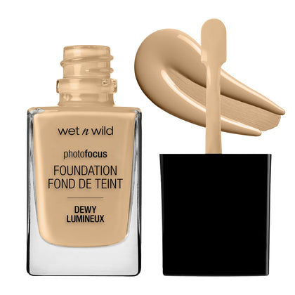 wet n wild Photo Focus Dewy Liquid Foundation front view in Bronze Beige